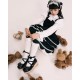 Sheep Puff Vintage Polka Dot Platform Shoes(Reservation/4 Colours/Full Payment Without Shipping)